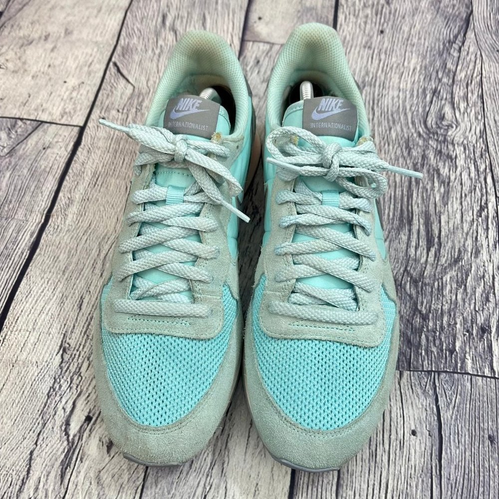 Nike Internationalist Women's Size 11 Blue Suede Athletic Running Training Shoes - Picture 7 of 11